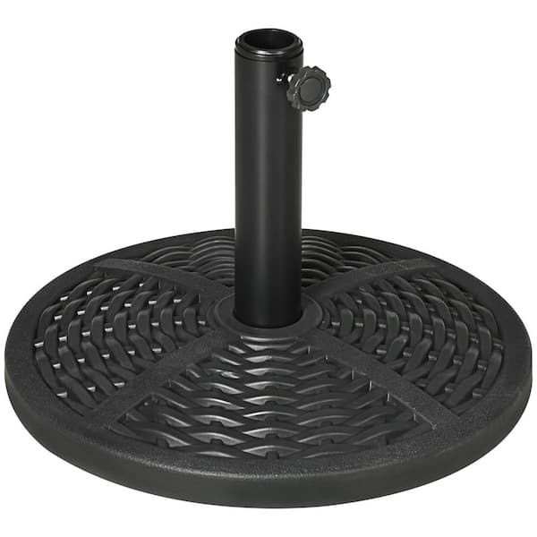 Tidoin 20 lbs. Round Steel Heavy Duty Patio Umbrella Base in Black