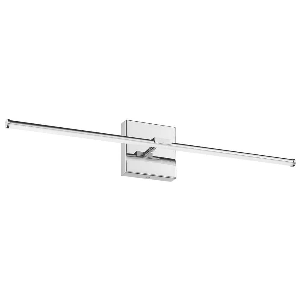 Reviews for pasentel 25.75 in. 1Light Chrome LED Bathroom Vanity Light