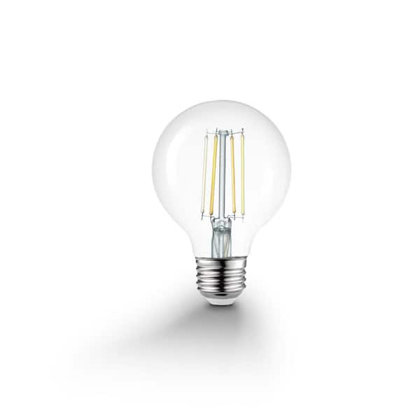 Globe Electric 60 Watt Equivalent G25 Wi-Fi Smart Dimmable Vintage Edison LED Light Bulb, Tunable White Light