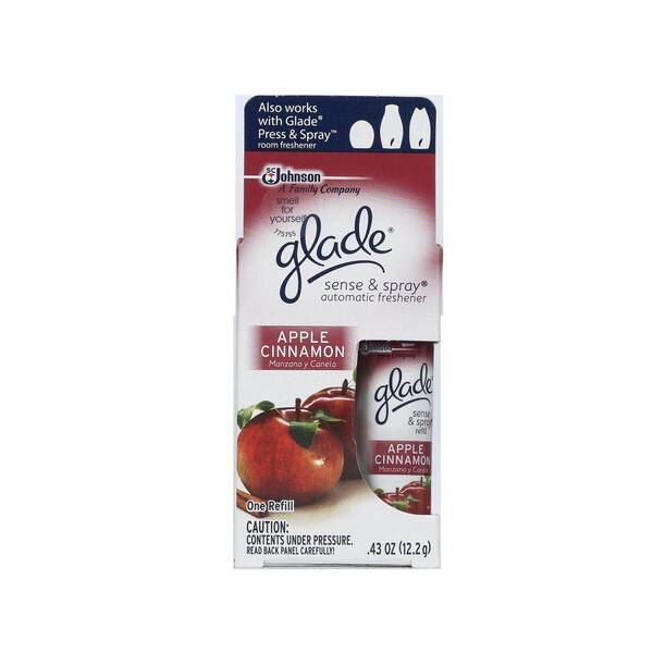 Glade Sense and Spray 0.43 oz. Apple Cinnamon Automatic Air Freshener Spray Refill (10-Pack)