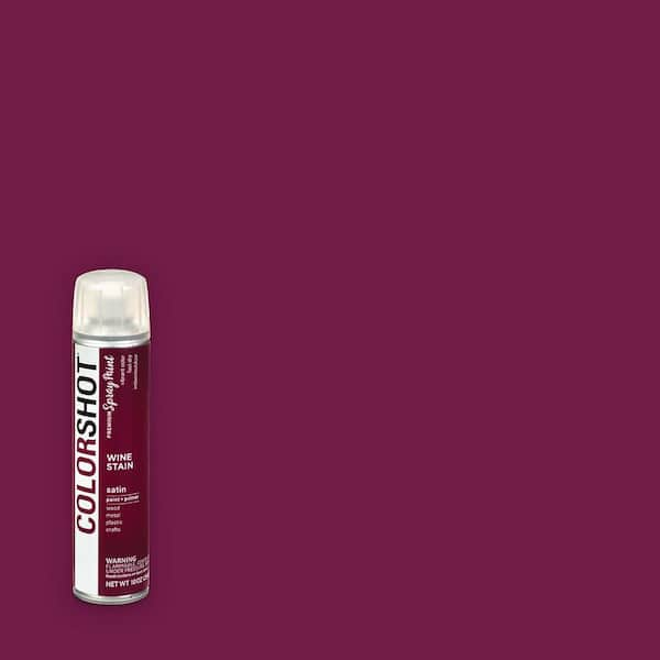 COLORSHOT 10 oz. Satin Wine Stain Burgundy General Purpose Aerosol Spray Paint