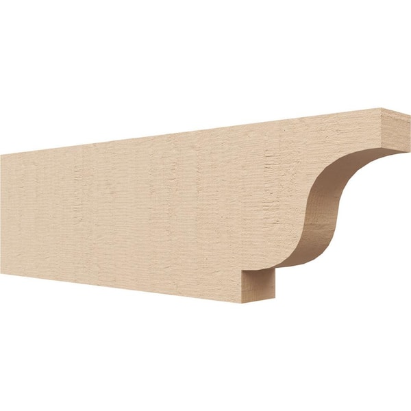 Ekena Millwork 2-in. x 6-in. x 20-in. Newport Woodgrain, Primed Tan Timberthane Polyurethane Rafter Tail Brace