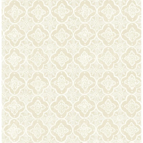 Brewster Seville Wheat Geometric Tile Strippable Roll (Covers 56.4 sq. ft.)