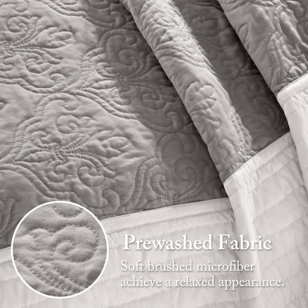Liverpool 7-Piece Black King/California King Reversible Coverlet Set