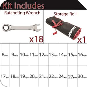 Master Metric Ratcheting Wrench Set (18-Piece)
