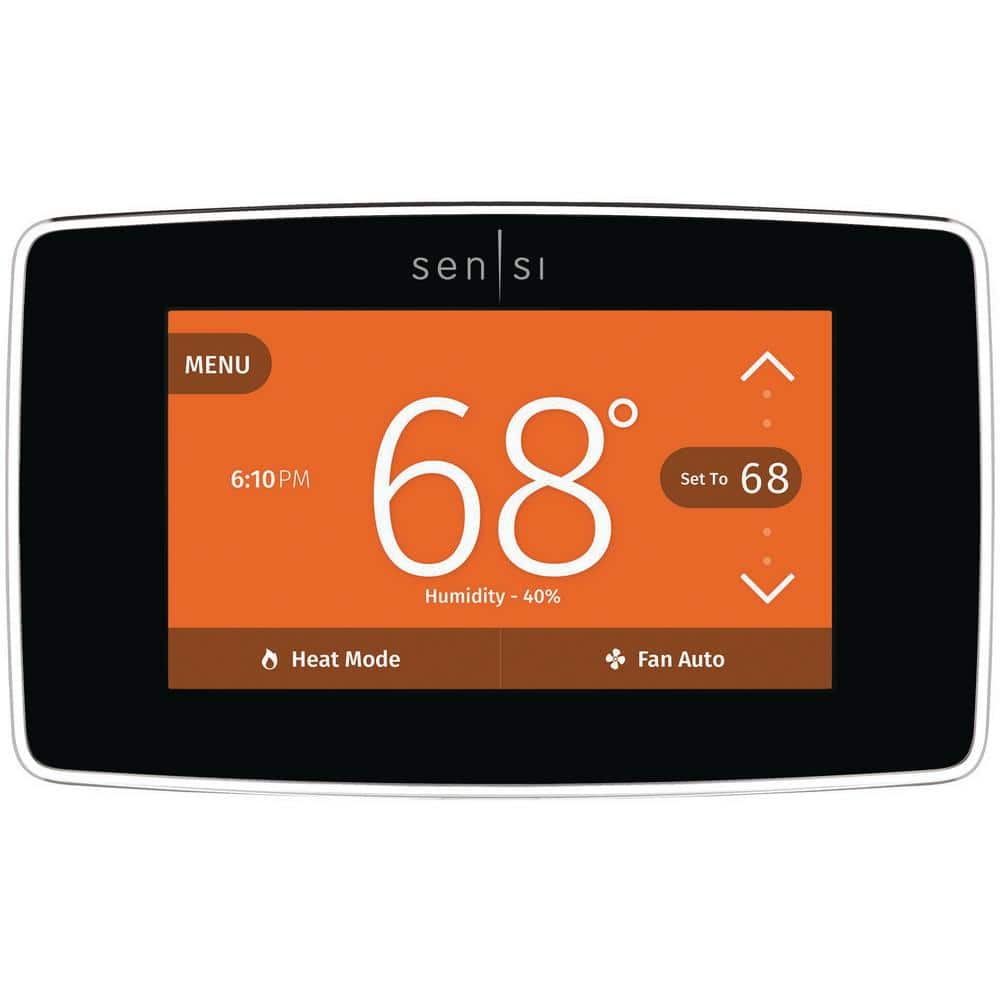 Sensi Black Touchscreen Wi-Fi Smart Thermostat with Remote Programming