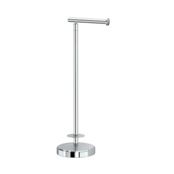 Gatco Latitude Freestanding Toilet Paper Holder with Storage in Chrome