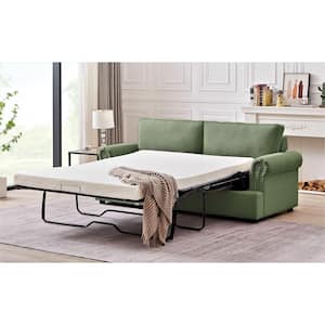 Viviana 76 in. W Dark Green Polyester Queen Size Sofa Bed