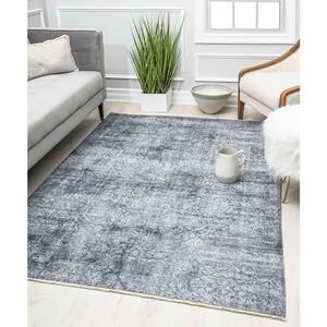 Isle Wicked Chill Gray 8 ft. x 10 ft. Transitional Vintage Area Rug