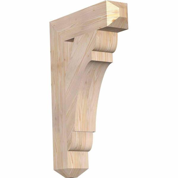 Ekena Millwork 5-1/2 in. x 36 in. x 24 in. Douglas Fir Olympic Craftsman Smooth Bracket