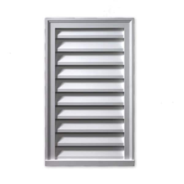 Fypon 18 in. x 36 in. Rectangular Polyurethane Weather Resistant Gable Louver Vent