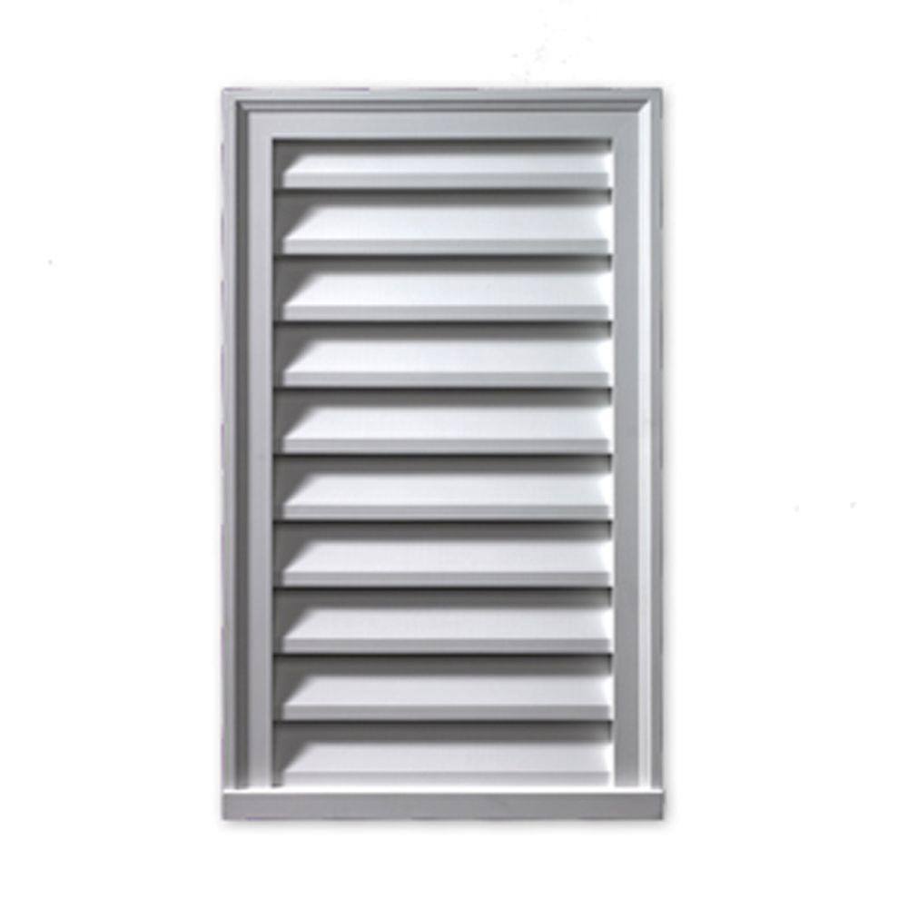 Fypon 14 in. x 30 in. Decorative Rectangular White Polyurethane Weather