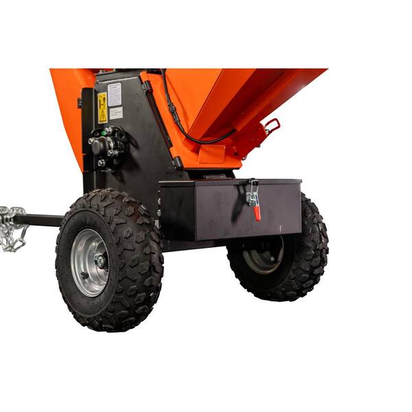 4 in. 7 HP 208cc Commercial Gas Powered Chipper Powered by KOHLER Command  PRO with Trailer Tow Hitch