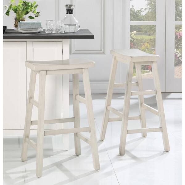 off white bar stools set of 2