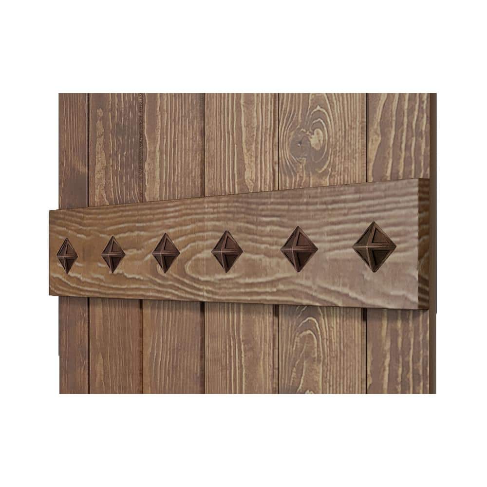 Mid-Century Modern Dark Walnut Solid Wood Barn Door Kit with Matte Black Hardware