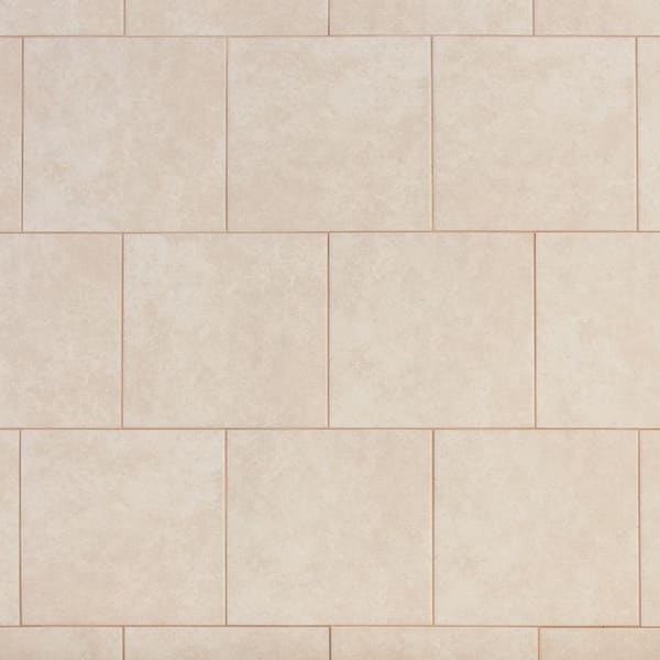 TrafficMaster Laguna Bay 12 in. x 12 in. Cream Ceramic Floor and Wall Tile (14.53 sq. ft. / case)