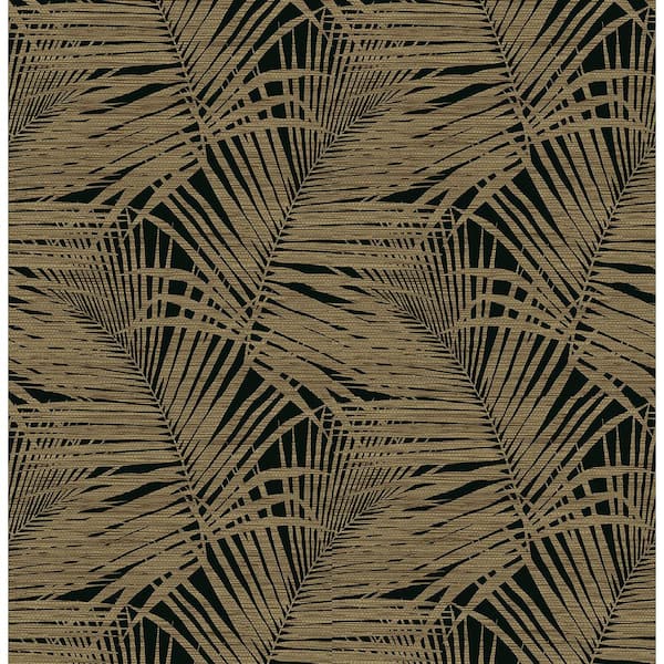 Tommy Bahama Shadow Palms Noir Vinyl Peel and Stick Wallpaper Roll (Covers 30.75 sq. ft.)
