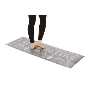 Eat Laugh Live 19.6 in. x 55 in. Anti-Fatigue Kitchen Runner Rug