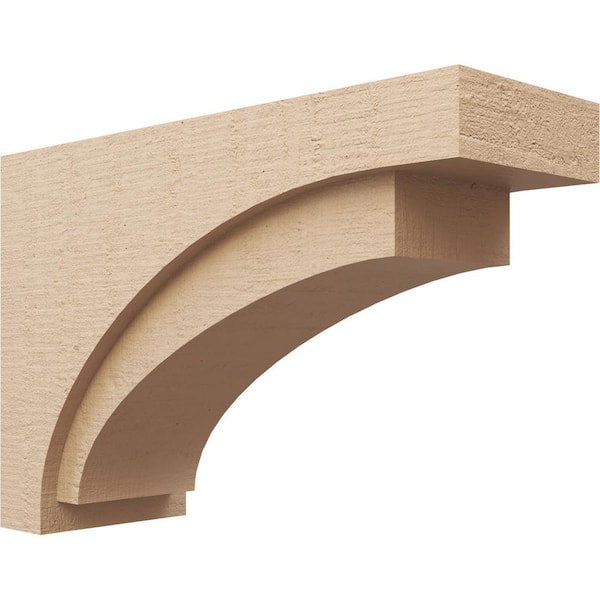 Ekena Millwork 10 in. x 20 in. x 30 in. Classic Rivera Rough Cedar Woodgrain TimberThane Corbel, Primed Tan