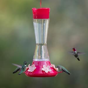 Top-Fill Pinch Waist Glass Hummingbird Feeder - 20 oz. Capacity