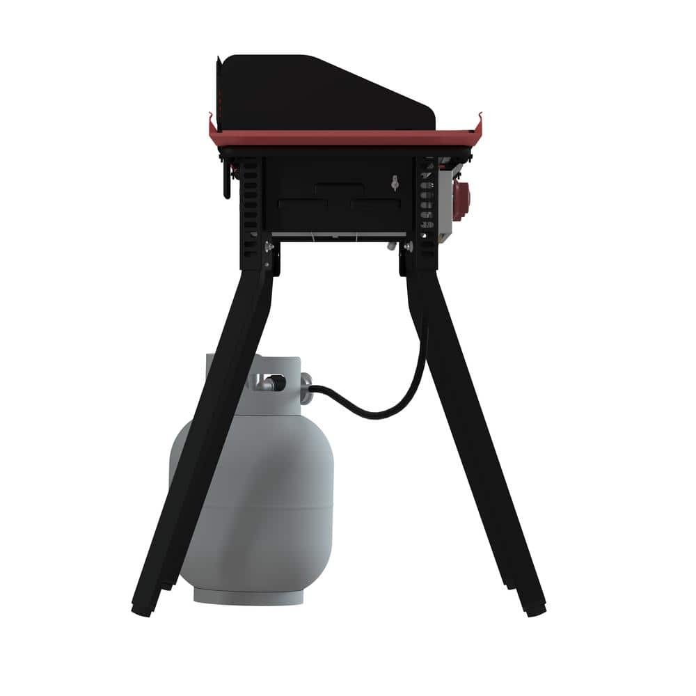 Pro 90X Black and Red 3-Burner Gas Stove