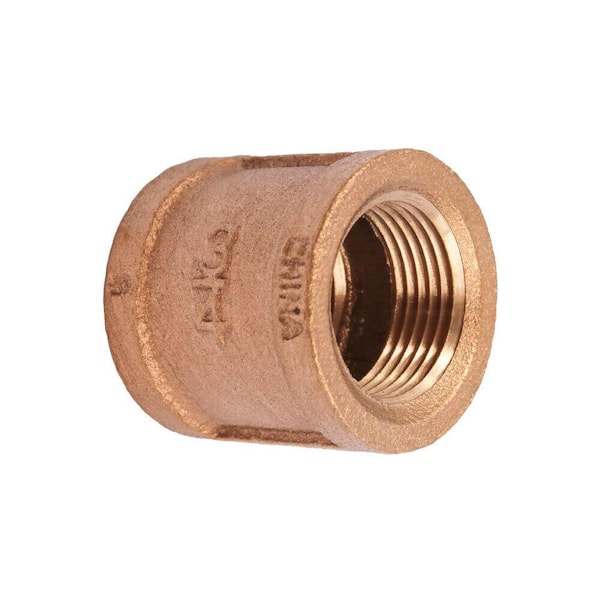 1/2 in. FIP Brass Pipe Coupling Fitting (5-Pack)