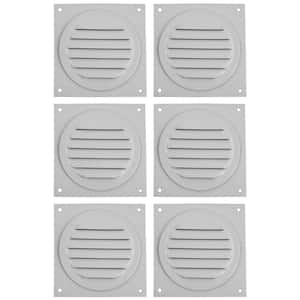 3 in. Aluminum Round Soffit Vent in White (6-Pack)