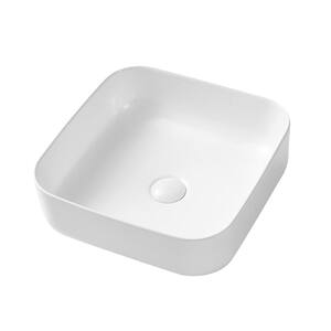 4-3/8 in. Undermount Sink Basin in White Ceramic