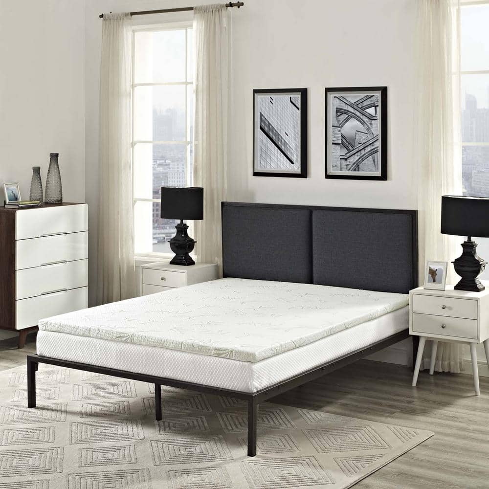 Modway Relax 2" Queen Gel Memory Foam Mattress Topper