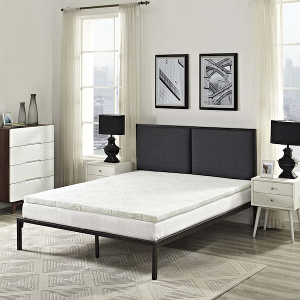 MODWAY Relax 2 in. Queen Gel Memory Foam Mattress Topper