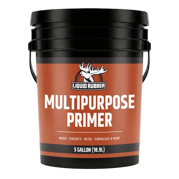 Multi-Purpose Primer 5 Gal. Fast-Drying Water-Based Interior/Exterior Primer for Multi-Surface Use