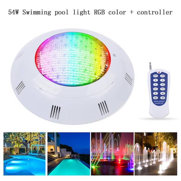 YIYIBYUS 12-Volt 45-Watt Swimming Pool Light RGB LED Light with