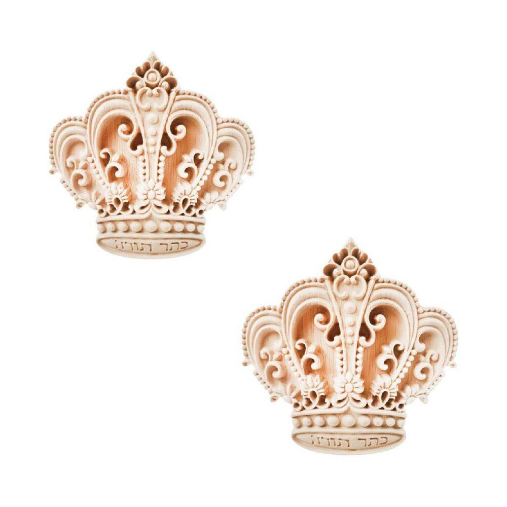 2-Piece 11 in. x 10 in. Wood Crown Wall Decal HDCS9138MQ - The Home Depot
