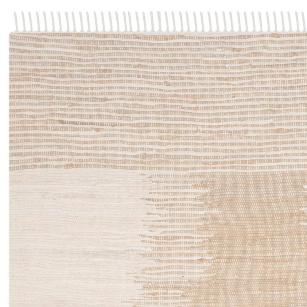 Ivory and Beige Handwoven Cotton 8' x 10' Area Rug