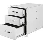 Signature Series 18 in. Stainless Steel 3 Drawer Access Drawer