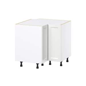 36 in. W x 34.5 in. H x 24 in. D Alton Painted White Shaker Assembled Base Corner Kitchen Cabinet