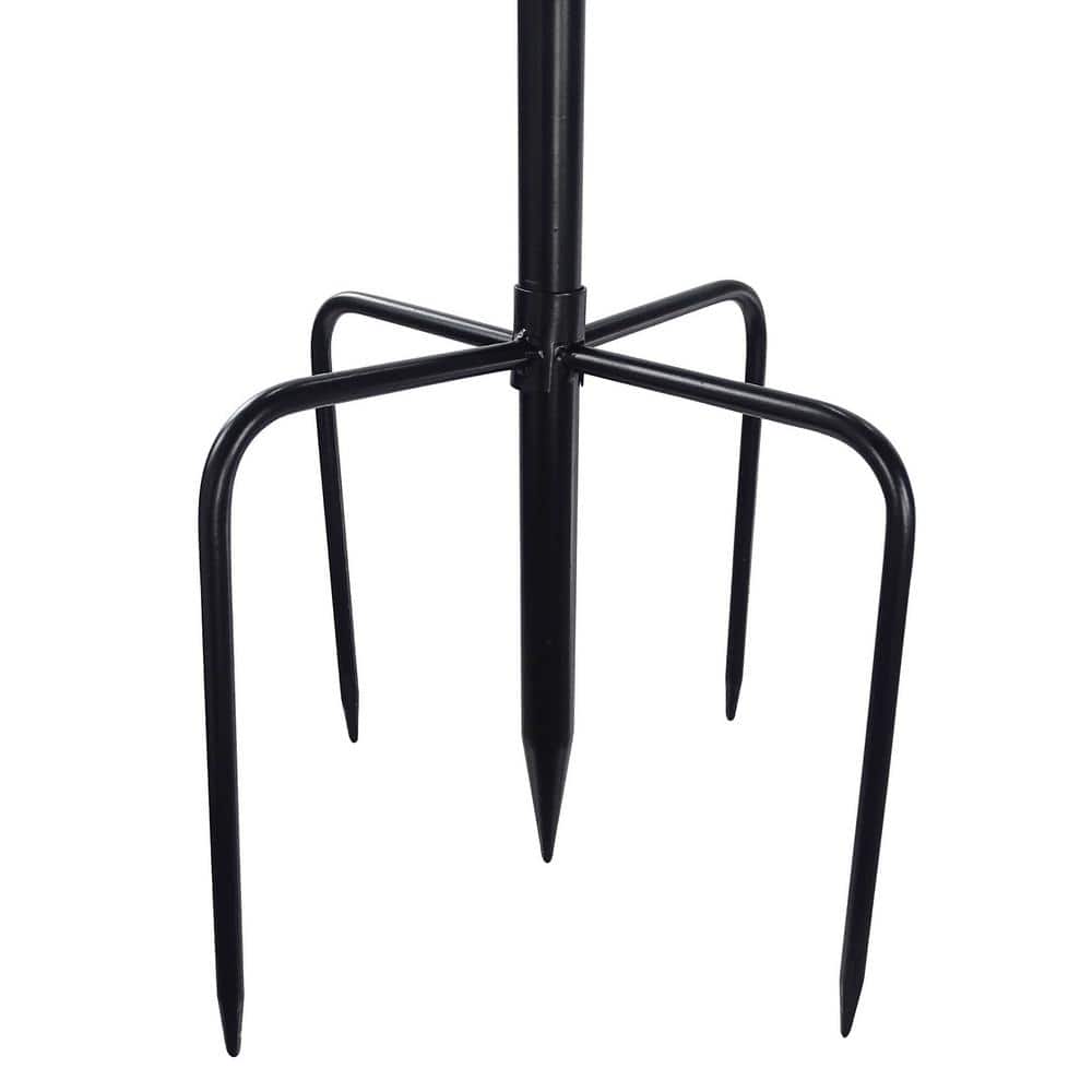 Bronze Sunflower Iron Garden Wind Spinner Stake, 85" Tall