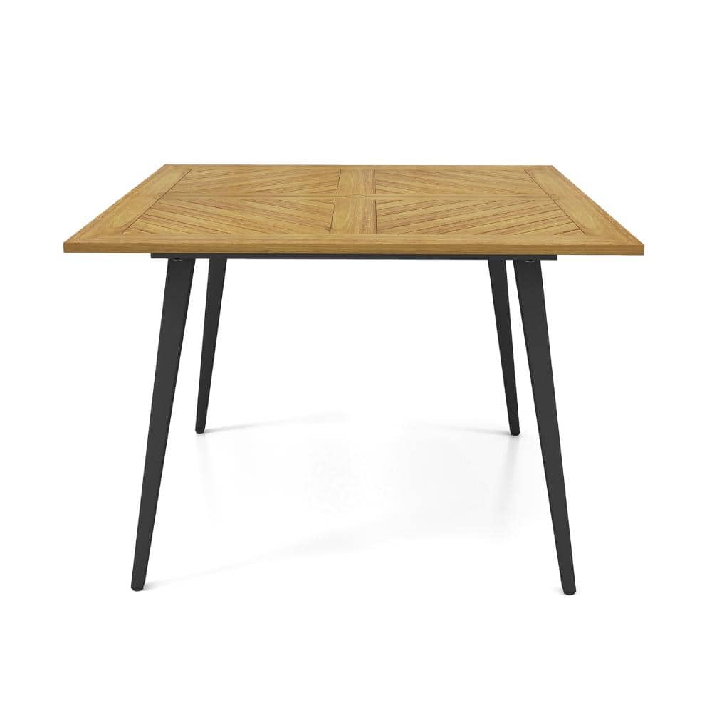 4-Person Acacia Wood Outdoor Dining Table for Garden Poolside and Backyard price history on PriceWatchPro