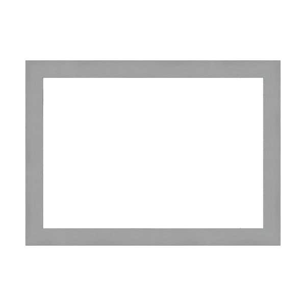 Amanti Art Mirror Makeover Brushed Nickel 29.25 in. W x 21.25 in. H Bathroom Mirror Frame Border Kit-Fits a 28 x 20 mirror