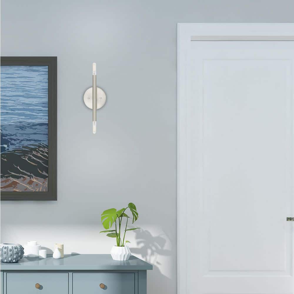 Copenhagen Brushed Nickel Industrial Wall Sconce