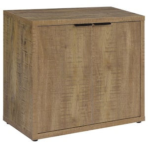 Pepita Mango Brown 30 in. H 2-door Engineered Wood Storage Cabinet with Adjustable Shelves