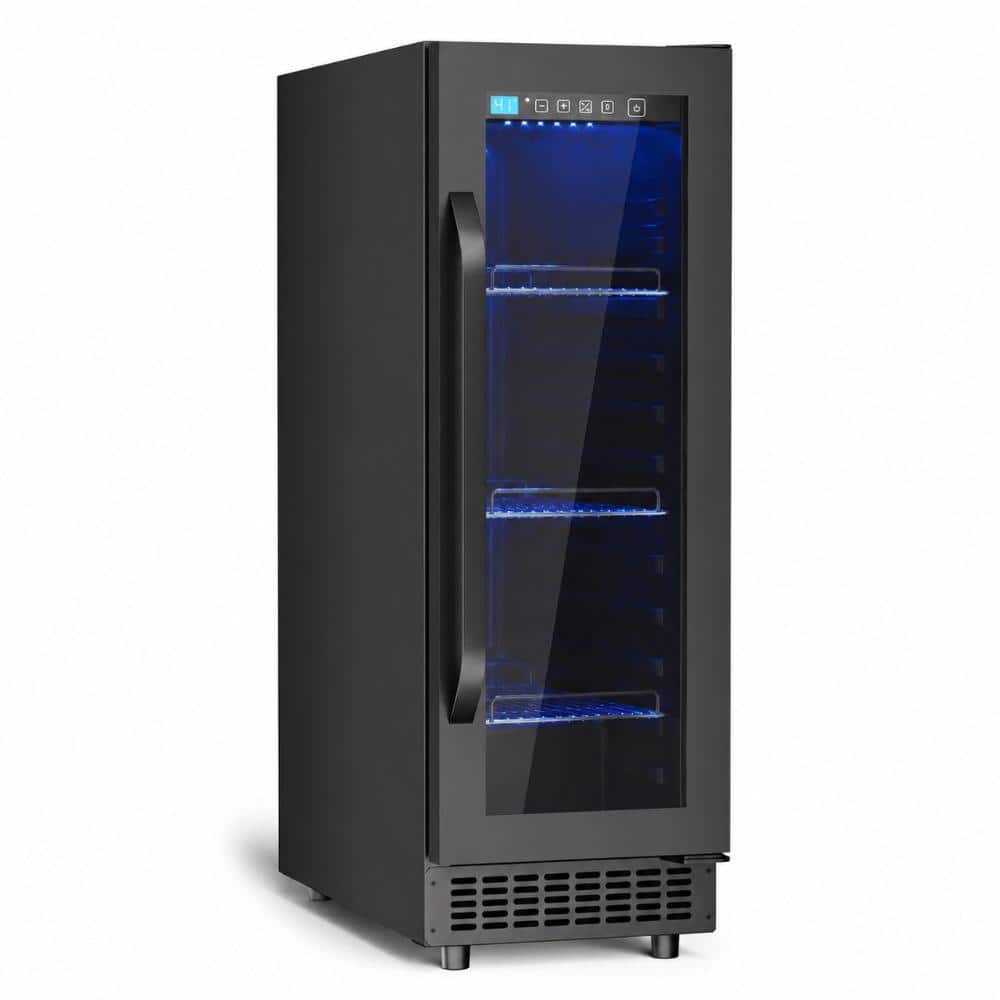12 in. 2 cu.ft 60 Cans Commercial Refrigerator with UV Protective Glass Door, 37Â°F-64Â°F