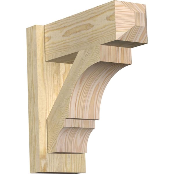 Ekena Millwork 6 in. x 16 in. x 16 in. Douglas Fir Balboa Craftsman Rough Sawn Outlooker