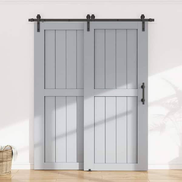 4-20FT Antique Sliding Barn Door Hardware Closet Track Kit Single/Double/Bypass 