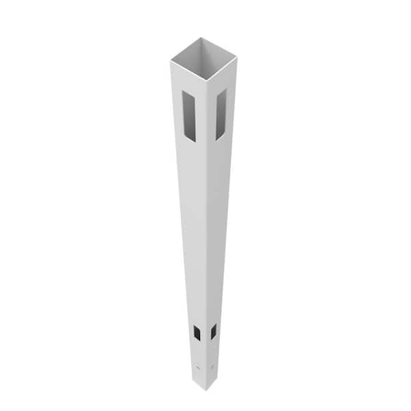 Barrette Outdoor Living Horizontal Fence 5 in. x 5 in. x 108 in. White Vinyl Corner Post