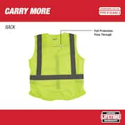 Small/Medium Yellow Class 2 High Visibility Safety Vest with 10 Pockets (12-Pack)