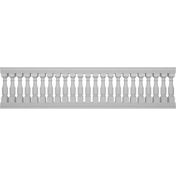 Ekena Millwork Fiberthane Hamilton Balustrade 156 in. L x 40 in. H Fiberglass Railing Kit
