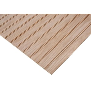 1/4 in. x 2 ft. x 8 ft. PureBond Red Oak 1-1/2 in. Beaded Plywood Project Panel