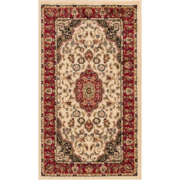 Well Woven Barclay Medallion Kashan Red 8 ft. x 10 ft. Traditional Area Rug  541007 - The Home Depot
