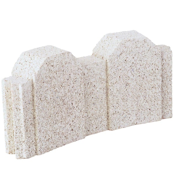 12 in. x 2 in. x 5.24 in. Limestone Curved Picket Concrete Edger ( 160-Pieces/160 Linear ft./Pallet)